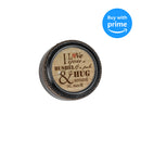 Cottage Garden I Love You A Bushel & A Peck Black with Gold Rope Trim Round Jewelry Keepsake Box