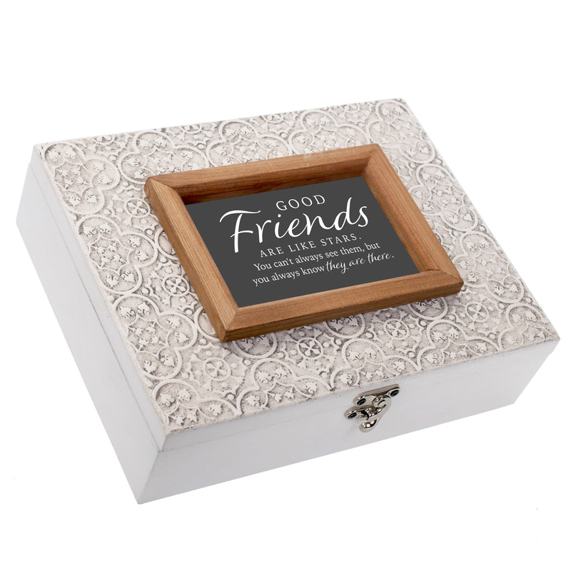 Good Friends Mosaic Stone Music Box Plays That's What Friends Are For