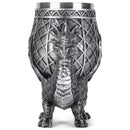 Cottage Garden Dragon Antique Silver 14 ounce Resin Goblet Chalice Mug