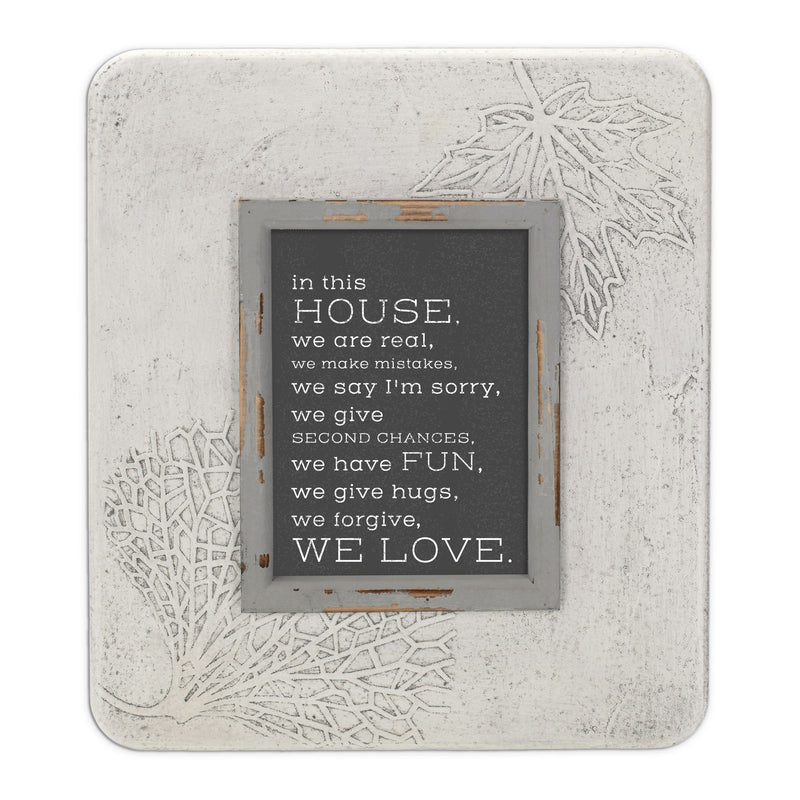 In This House, We Are Real 13.5 x 11.5 Dandelion Impression Plaque