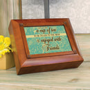 Cup Of Tea Enjoyed Friends Woodgrain Tea Storage Chest and Jewelry Box