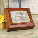 Wife Noble Character Woodgrain Tea Storage Chest and Jewelry Box