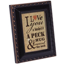 Cottage Garden Love You Bushel and a Peck Black Rope Trim 2 x 3 Tiny Frame with Magnet and Easel