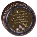 People Leave an Impression Black Rope Trim Petite Round Keepsake Box