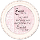 Sweet Sixteen Special Ivory Rope Trim Petite Round Keepsake Box