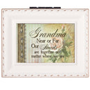 Grandma Hearts Ivory Rope Trim Tiny Square Keepsake Box