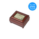 Cottage Garden Memories Love Brown Rope Trim 4.5 x 3.5 Tiny Square Jewelry Keepsake Box