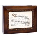 Broken Chain Little Knew Woodgrain Embossed Ashes Bereavement Urn Box