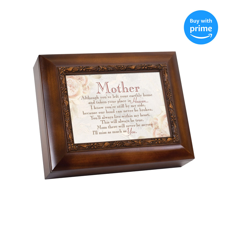 Mother Your Earthly Home Woodgrain Embossed Ashes Bereavement Urn Box