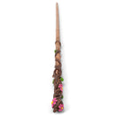 Cottage Garden Brown Woodgrain Pink Flower 13.75 inch Resin Costume Magic Wand