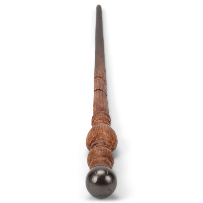 Brown Woodgrain Heart 13.75 inch Resin Costume Magic Wand
