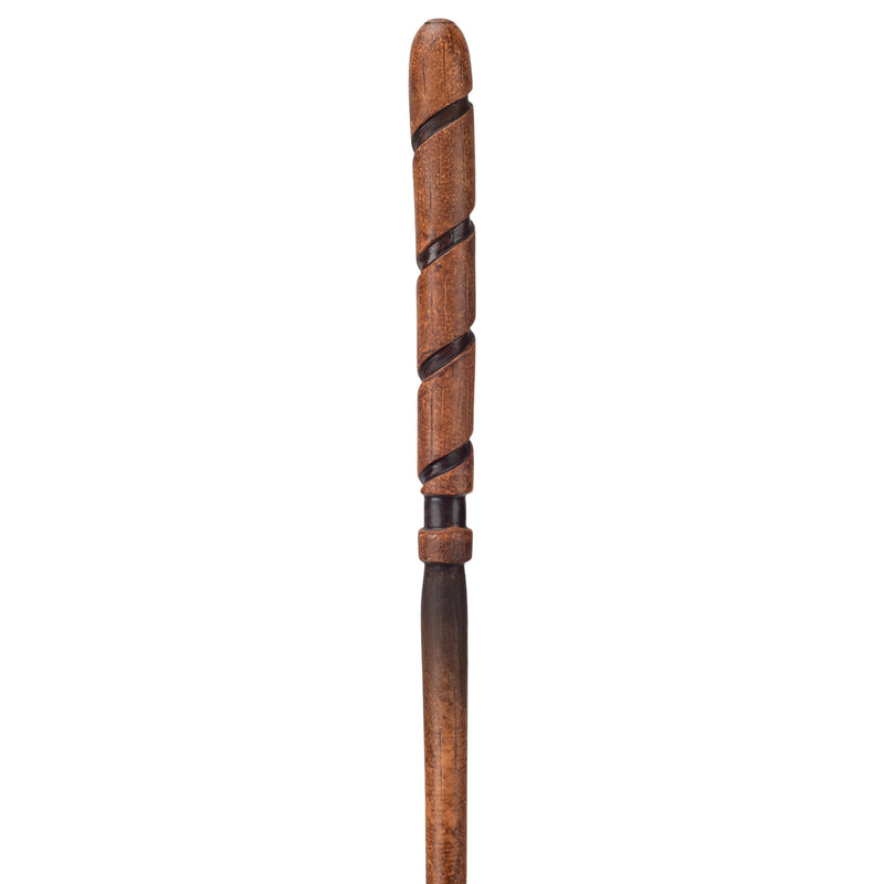 Ombre Brown Woodgrain Spiral 13.75 inch Resin Costume Magic Wand