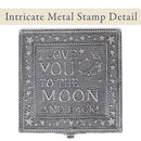 Cottage Garden I Love You to the Moon Silver Tone Metal Jewelry Keepsake Box